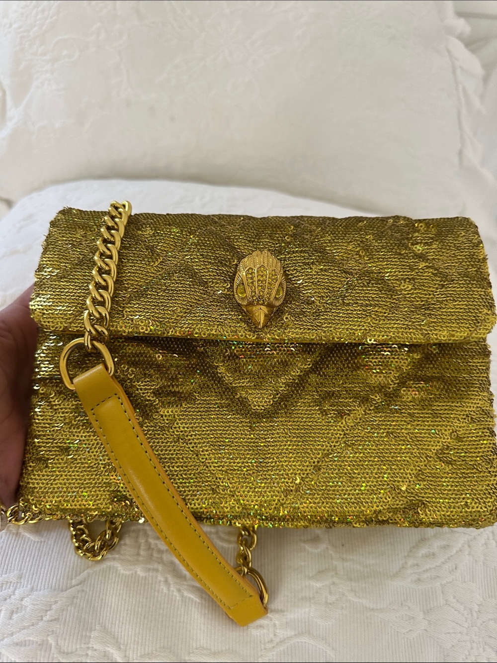 Kurt Geiger Gold Chain Shoulder Bag
